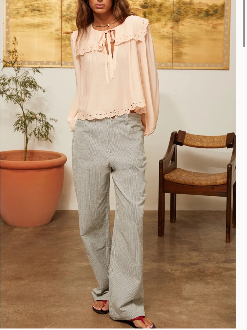 NWT Ciao Lucia - Eloise Stripe Twill Pant size 4